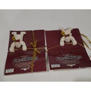 Vintage Christmas Santa's Workbench Collection, Snowmen 1998, Package Pals,